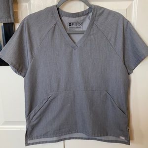 Figs Graphite scrub top